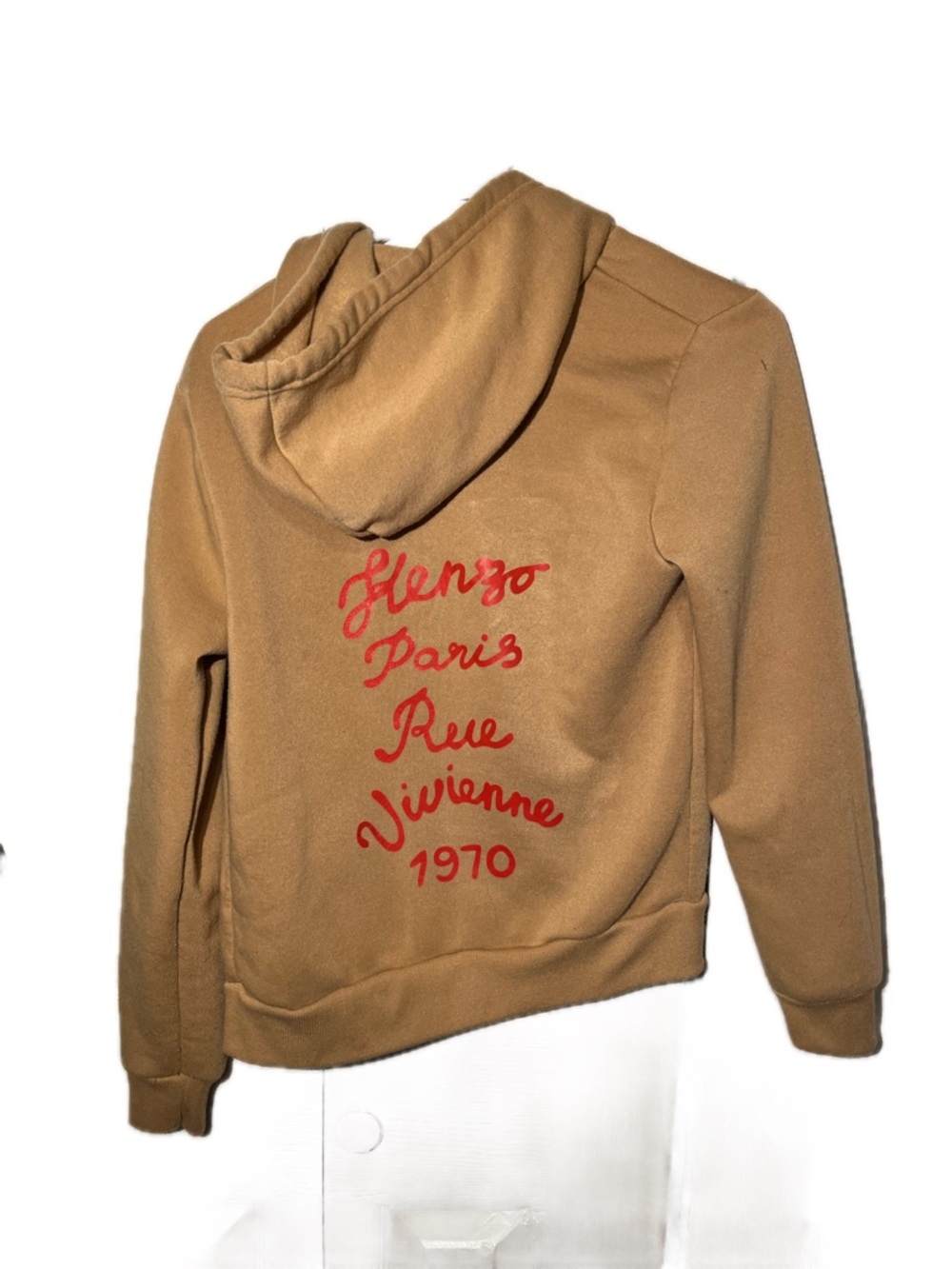 Kenzo Camel Brown Zip-Up Hoodie